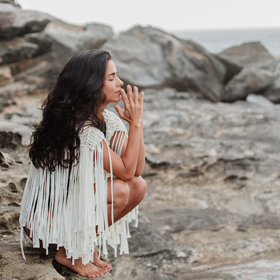 woman relaxing in nature