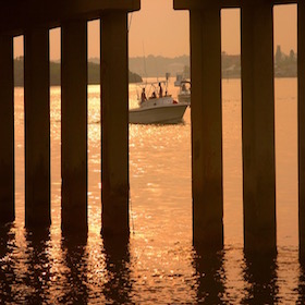 boating at one of tampa bay fishing hot spots