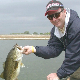 angler fishing at Lake Ray Hubbard 