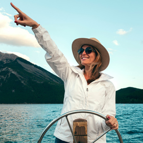 lady boating 