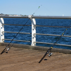 pier fishing gear fishing rods