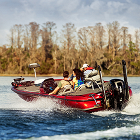 People riding on boat