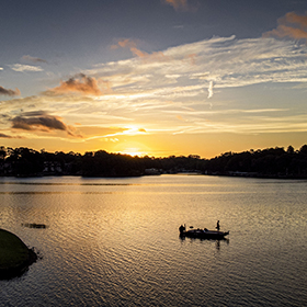 Sunset photo of a lake