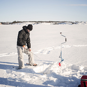 Ice fishing shanty