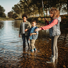 Fishing with a mentor