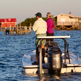 couple on a boat 