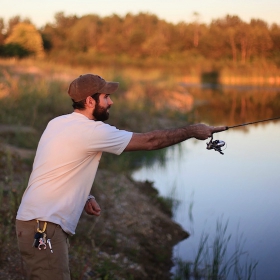 angler learning how to catch grass carp