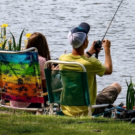 couple Fishing in San Antonio, Texas