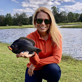 woman fishing 