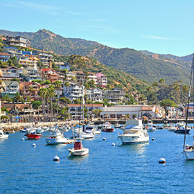 Boats at the coast of California