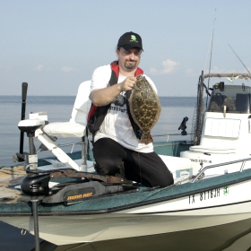 angler Fall Flounder Fishing on the Texas Coast 