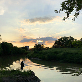 Man fishing in Texas