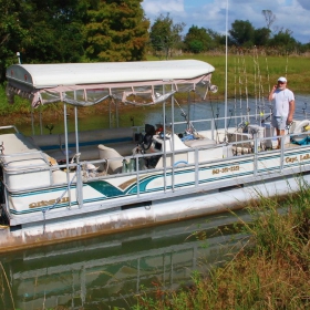 angler on his boat pontoon fishing tips 