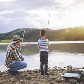 fishing spring break father son 