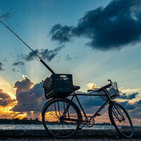 fishing bike setup