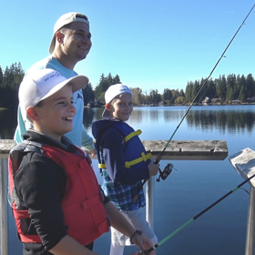 Fishing with kids