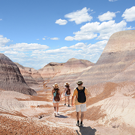 People walking in national park