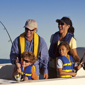 family fishing