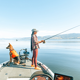 fishing with your dog