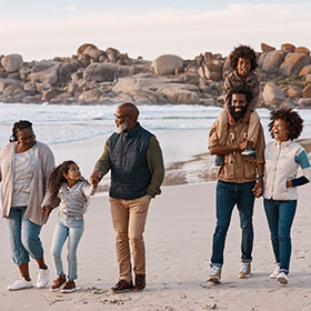 family spring break at the beach