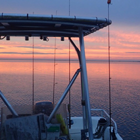 boat on a sunset