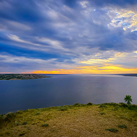 North Dakota lake landscape