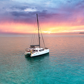 Sail boat at sea