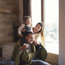 family in winter 