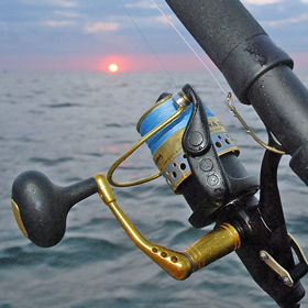 braided fishing line sunset 